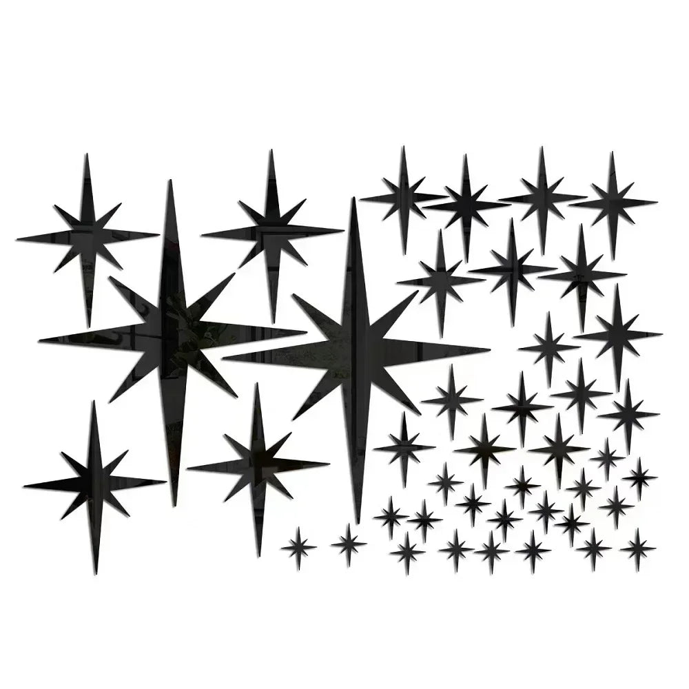 Star Mirror Wall Stickers - DIY Home Décor