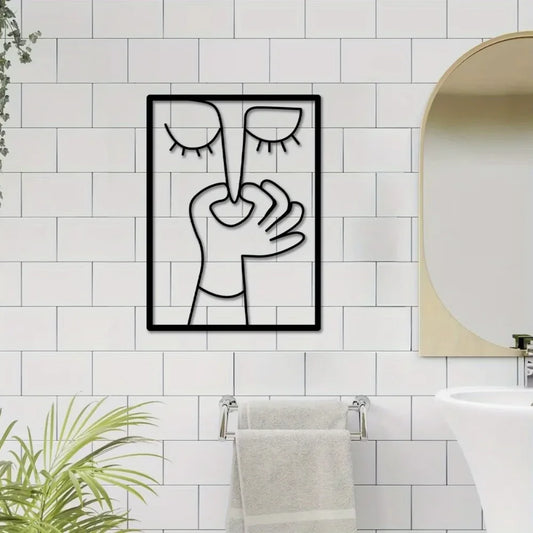 Funny Metal Toilet Wall Art - Bathroom Decor