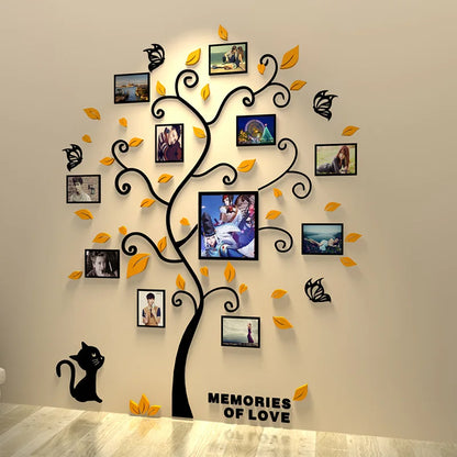 3D Acrylic Family Photo Tree Wall Stickers
