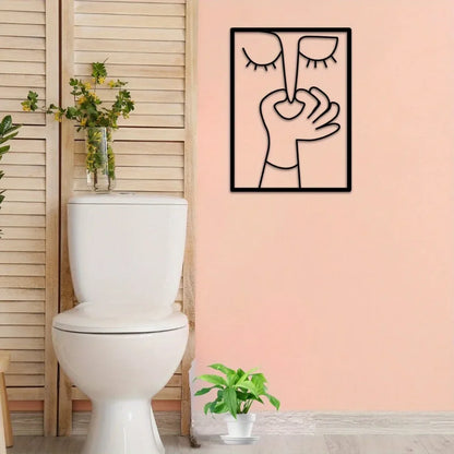 Funny Metal Toilet Wall Art - Bathroom Decor