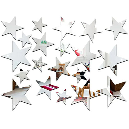 Star Mirror Wall Stickers - DIY Home Décor