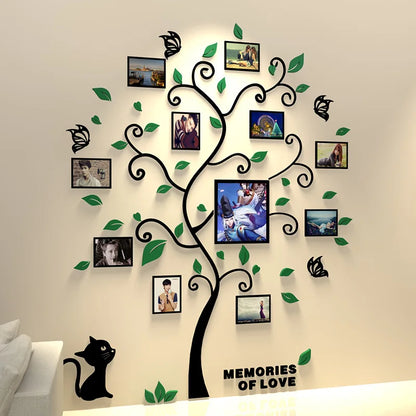 3D Acrylic Family Photo Tree Wall Stickers