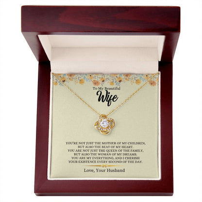 To My Beautiful Wife | Love Knot Necklace
