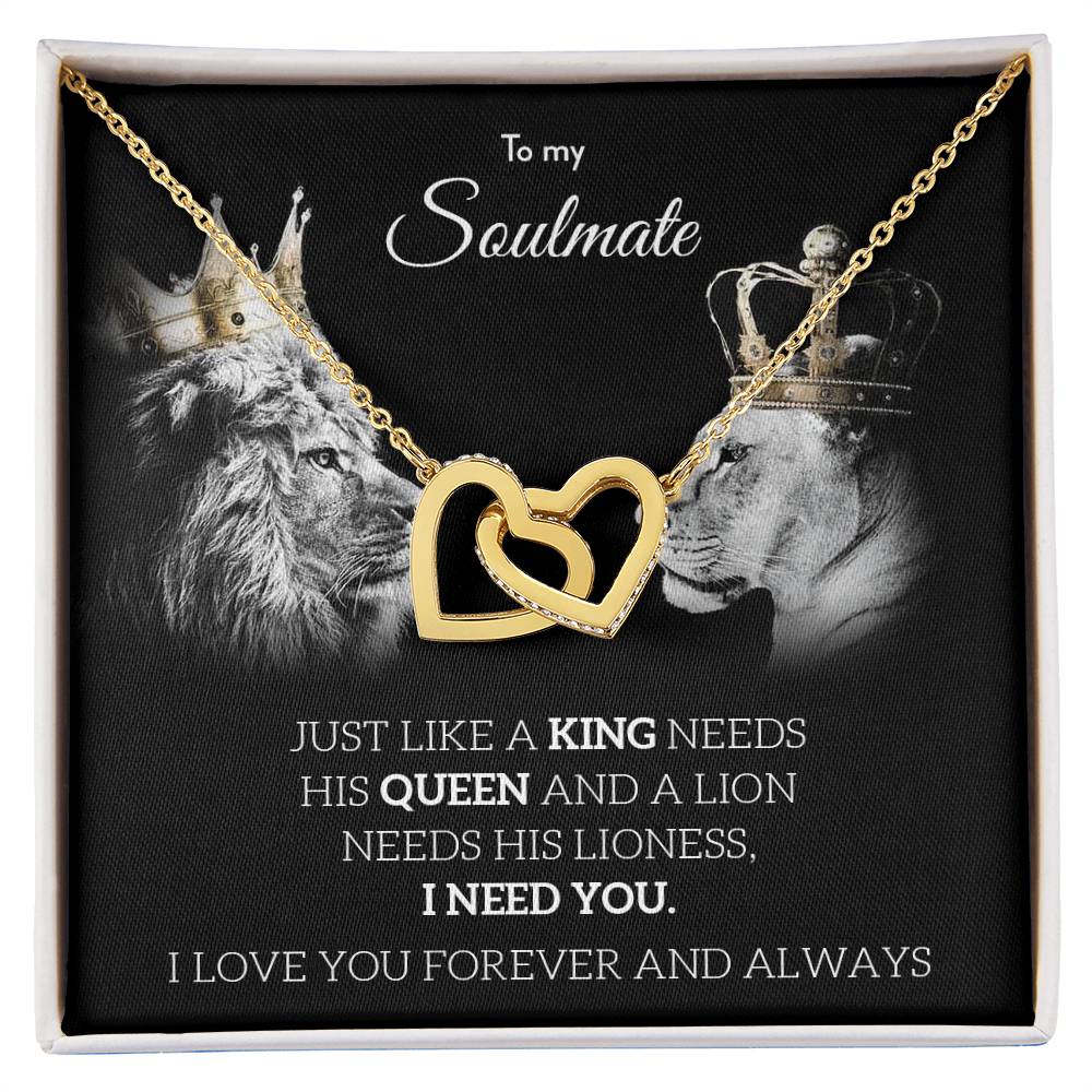 To My Soulmate | Interlocking Hearts necklace