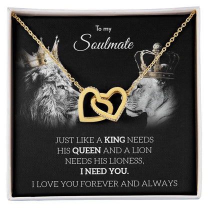 To My Soulmate | Interlocking Hearts necklace