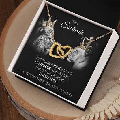 To My Soulmate | Interlocking Hearts necklace