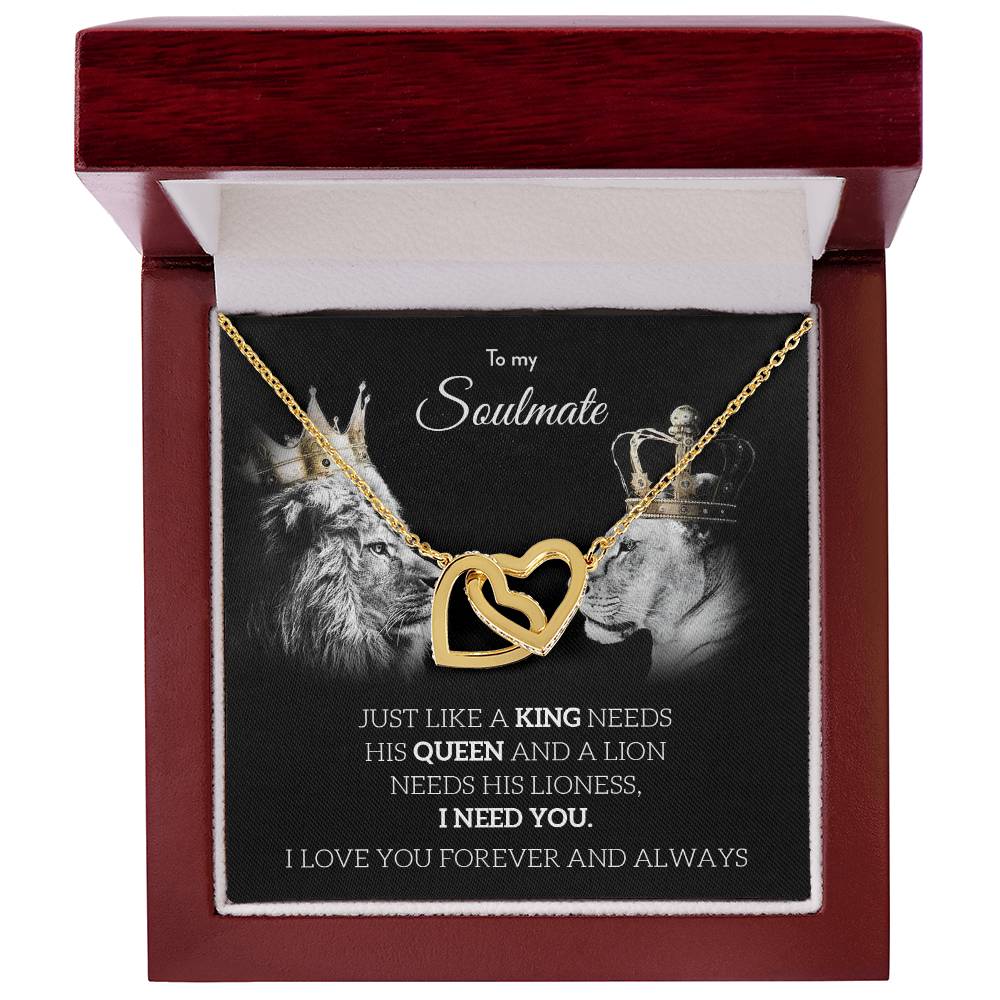 To My Soulmate | Interlocking Hearts necklace