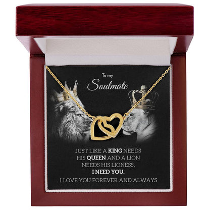 To My Soulmate | Interlocking Hearts necklace