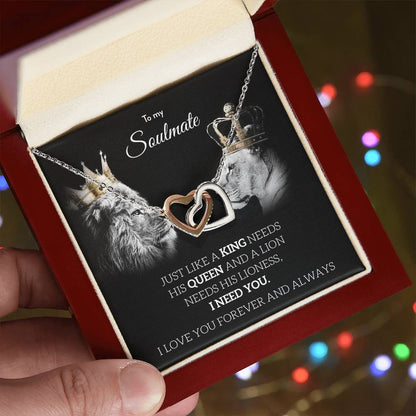 To My Soulmate | Interlocking Hearts necklace