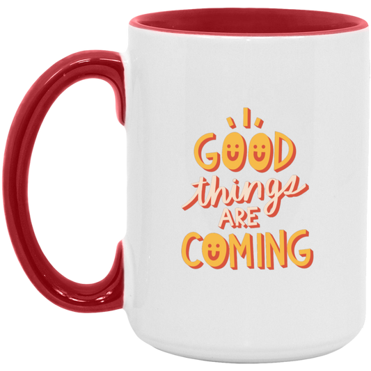 Red Orange Bold Motivational Quote Mug 15oz. Accent Mug