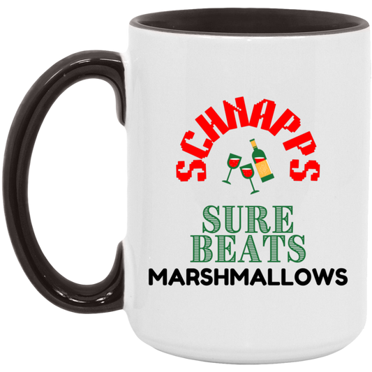 Schnapps Sure Beats Marshmallow Holiday  15oz. Accent Mug