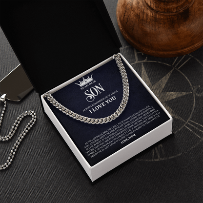 To My Dear Son - Cuban Link Chain