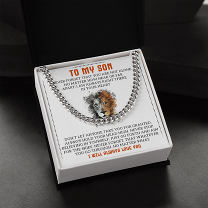 To My Son - Cuban Link Chain