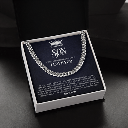 To My Dear Son - Cuban Link Chain