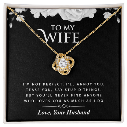 To My Wife - Love Knot Necklace