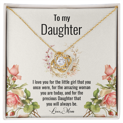 To My Daughter - Love Knot necklace