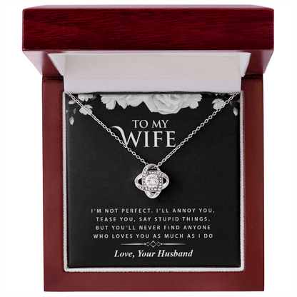 To My Wife - Love Knot Necklace